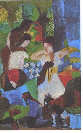 August Macke Turkish jewelry dealer oil painting picture